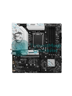 Материнская плата MSI B760M GAMING PLUS WIFI DDR4, LGA1700, Intel B760, 4xDDR4, 4xSATA, 2xM.2, 1xPCIe 4.0 x16, 1xPCIe 4.0 x4, 2xPCIe 3.0 x1, 2xDP, 2xHDMI, 1x2.5Gb LAN, Wi-Fi 6E, Bluetooth 5.3, 4xUSB-A 5Gbps, 6xUSB-A 2.0, 3x3.5 мм, 7.1, mATX