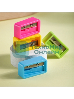 Точилка для карандашей ручная Deli EH556, 1 отверстие, пластик, ассорти