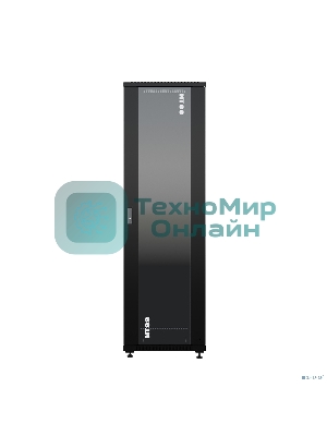 Шкаф коммутационный NTSS Премиум (NTSS-R42U6060GS-BL) напольный 42U 600x600мм пер.дв.стекл металл 900кг черный 510мм 86кг 1987мм IP20 сталь