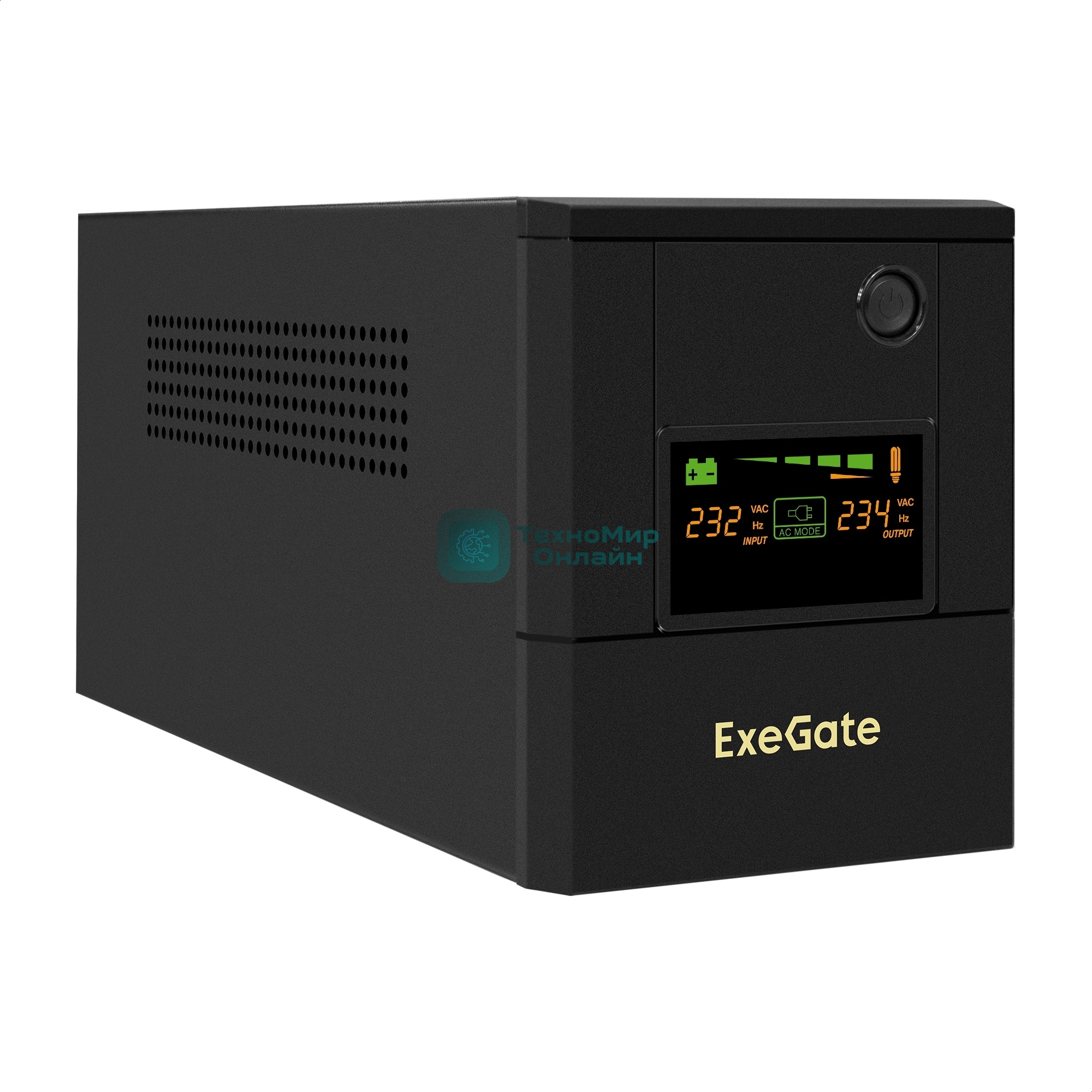 Источник бесперебойного питания ExeGate Smart LB-2200.LCD.AVR.8C13 (2200VA/1300W, цветной LCD, AVR, 8*C13, батарея 12V 9Ah - 2 шт., металлический корпус, Black)