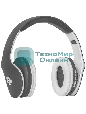 Беспроводные/проводные наушники Defender FreeMotion B525 серый/белый, накладные, Bluetooth + проводной, до 8 ч