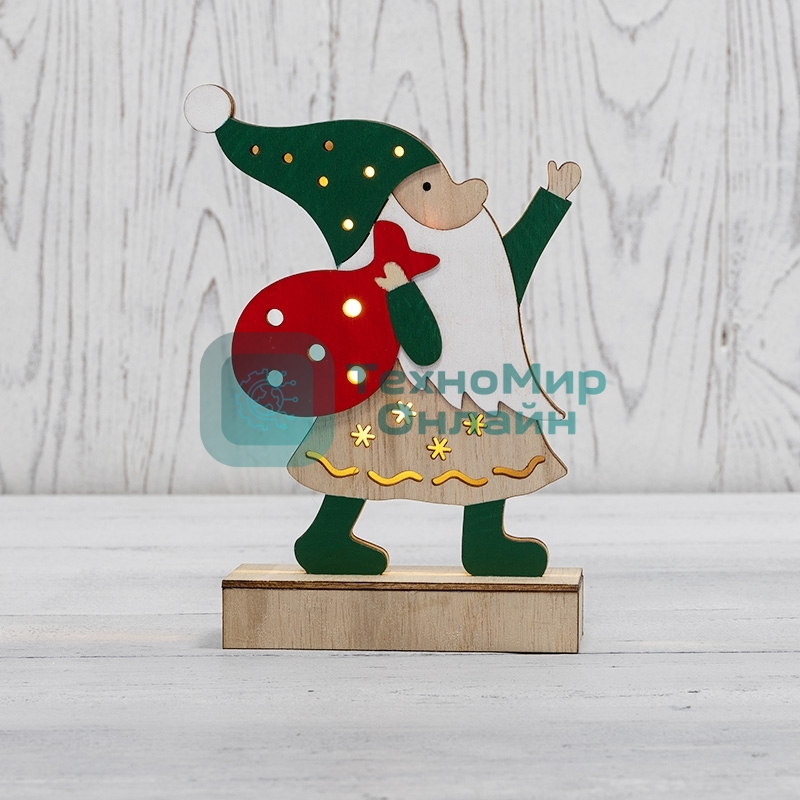 Деревянная фигурка Neon-night с подсветкой 