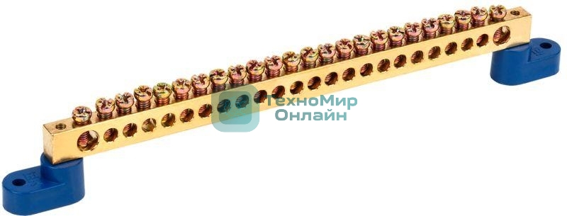 Шина нулевая ШНИ 8х12-24-У2-С на 2-х угл. изол. IEK YNN10-812-24C2-K07