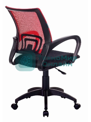 Кресло Бюрократ CH-695NLT красный/черный, сетка/ткань, 120 кг, механизм качания
