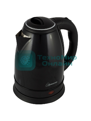 Чайник электрический Homestar HS-1010 (1,8 л) стальной черный