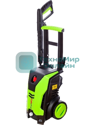 Мойка высокого давления RedVerg RD-HPW1800 220В/50Гц; 1800Вт; 140 бар; расход воды-306л/ч; темпер. воды на вх.-до 60 град; шланг-5м; пласт. пистолет и удлинит. насадка; емкость для моющего средства; вес-5,6кг