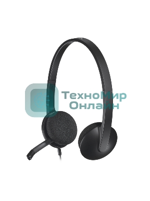 Гарнитура Logitech H340 чёрный, проводная, USB