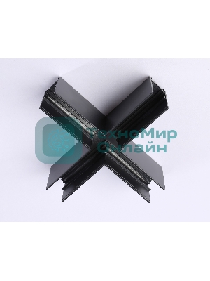 GL3376 BK черный коннектор X-образный для накладного шинопровода 170*170*53.7