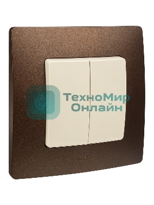 Механизм выключателя 2-кл. СП Etika 10АX безвинт. зажимы сл. кость Legrand 672302