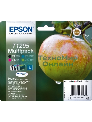 Набор картриджей Epson C13T12954012 черный/голубой/пурпурный/желтый