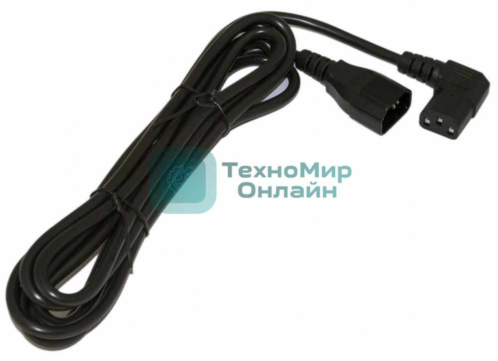 Кабель питания IEC 320 C19 - IEC 320 C20 (3x1.5), 16A, прямая вилка, 1м, черный Hyperline PWC-IEC19-IEC20-1.0-BK