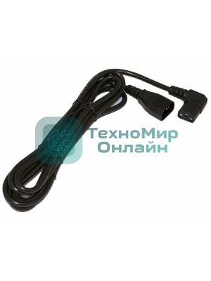 Кабель питания IEC 320 C19 - IEC 320 C20 (3x1.5), 16A, прямая вилка, 1м, черный Hyperline PWC-IEC19-IEC20-1.0-BK