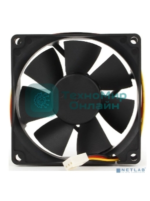 Вентилятор для корпуса Gembird FANCASE/BALL-3100 черный, 80 мм, 3100 об/мин, 38.65 дБ, 3 pin