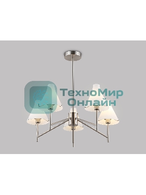 Люстра Ambrella light LH57123/5 SN/FR никель/белый матовый E14/5 max 40W D650*590