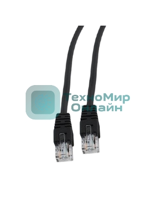 Патч-корд UTP Cablexpert cat.5e, 0.5м, литой, многожильный, черный