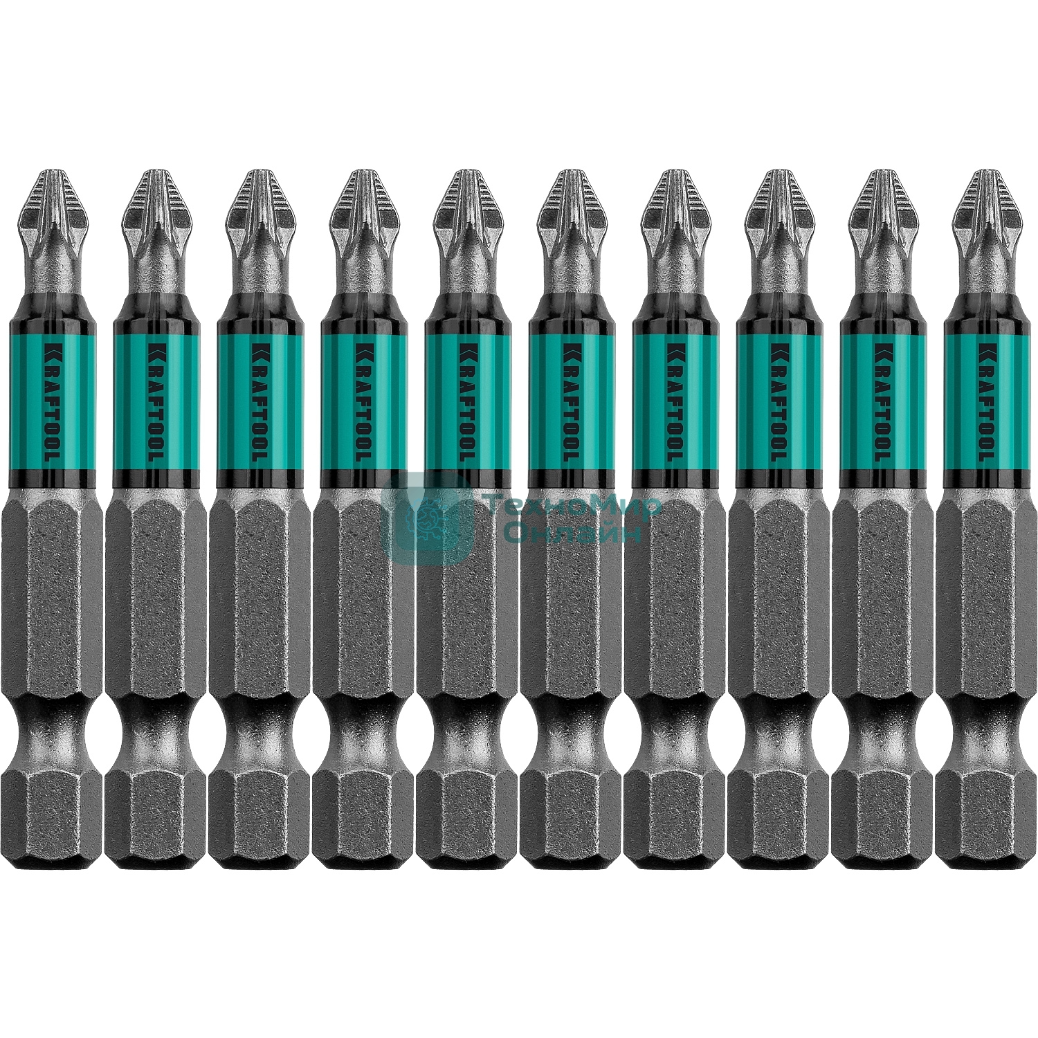 Биты KRAFTOOL Optimum Line, PZ2, 50 мм, тип хвостовика E 1/4