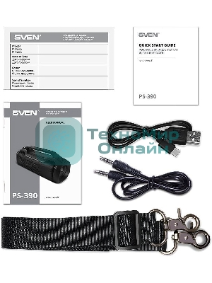 Мобильные колонки SVEN PS-390 2.0 черный