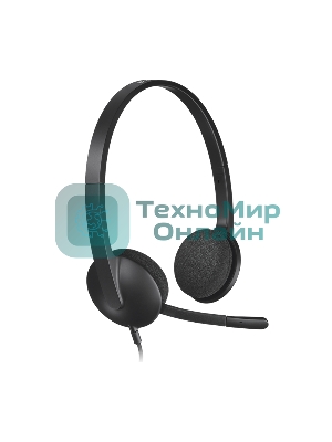 Гарнитура Logitech H340 чёрный, проводная, USB