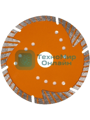 Диск алмазный отрезной Турбо - сегментный 125х22.2мм сухая резка Вихрь 73/10/3/21