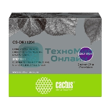 Картридж ленточный Cactus CS-DK11204 черный для Brother P-touch QL-500, QL-550, QL-700, QL-800