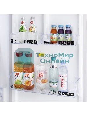 Холодильник Maunfeld MFF195NFIX10 нержавеющая сталь двухкамерный 252/98л морозилка снизу, No Frost