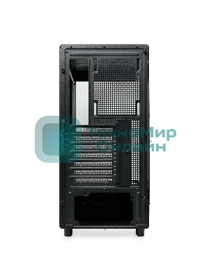 Компьютерный корпус без блока питания HSPD F510, Panoramic Mid Tower, черный, TG, 0.5 SPCC, no fans ATX, mATX, mITX 180/280/160мм 1x2.5