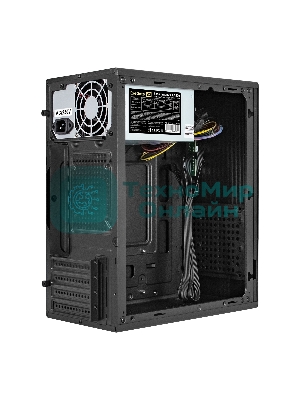 Компьютерный корпус Minitower ExeGate BAA-308M-AA500 (mATX, БП AA500 с вент. 8см, 2*USB, HD Audio, черный)