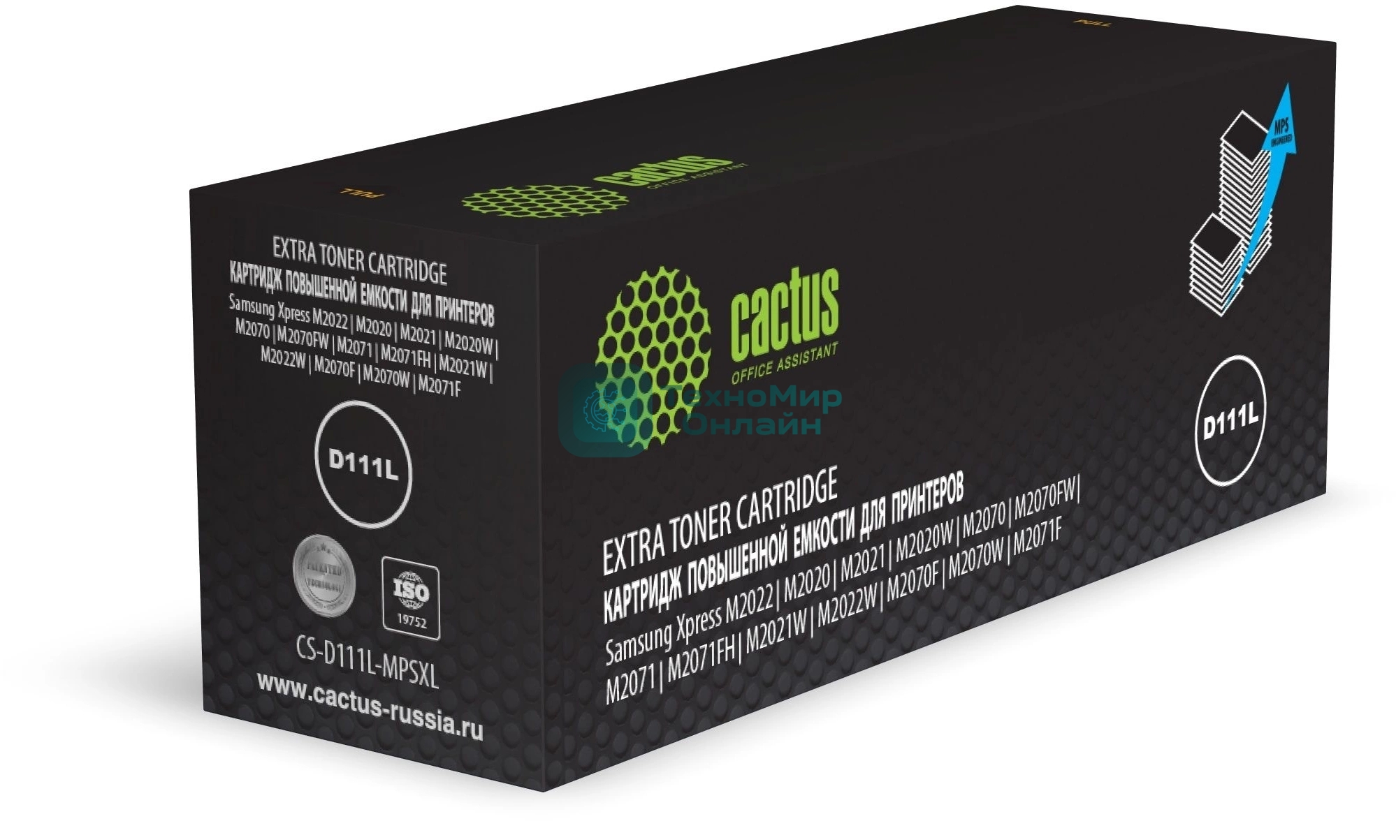 Картридж лазерный Cactus CS-D111L-MPSXL MLT-D111L черный (5000 стр.) для Samsung Xpress M2022/M2020/M2021/M2020W/M2070/M2070FW/M2071/M2071FH/M2021W/M2022W/M2070F/M2070W/M2071F