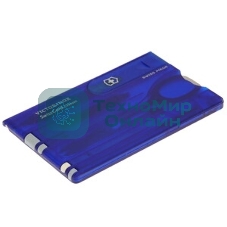 Швейцарская карта Victorinox SwissCard Lite (0.7322.T2) синий полупрозрачный коробка подарочная