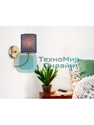 Настенный светильник Ambrella light LH71275 BS/DB латунь/темно синий E14 max 40W 225*120*250