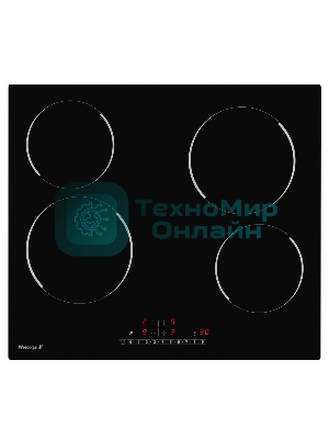 Электрическая варочная панель Weissgauff HV 640 BS Встраиваемые, 60 см, стеклокерамика Vitro Ceramic Glass, черная