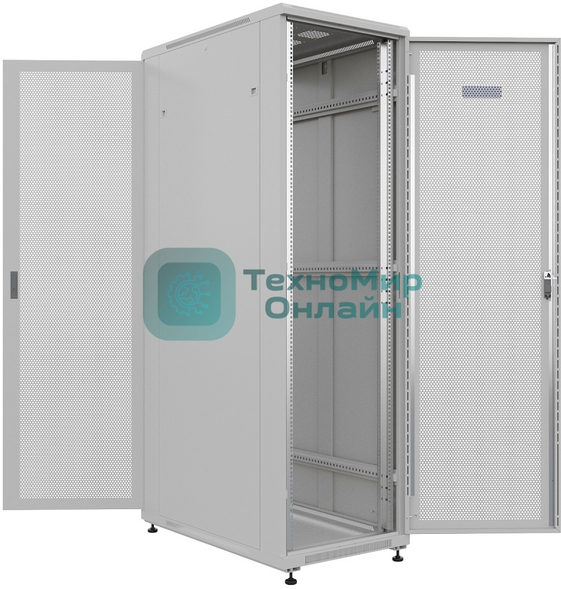 Шкаф серверный NTSS Премиум (NTSS-R22U60100PD/PD) напольный 22U 600x1000мм пер.дв.перфор. задн.дв.перфор. 900кг серый IP20 сталь