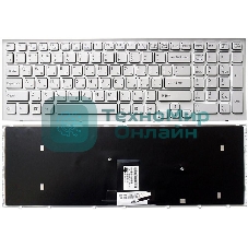 Клавиатура для ноутбука Sony Vaio VPC-EB белый с белой рамкой