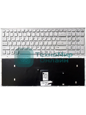Клавиатура для ноутбука Sony Vaio VPC-EB белый с белой рамкой