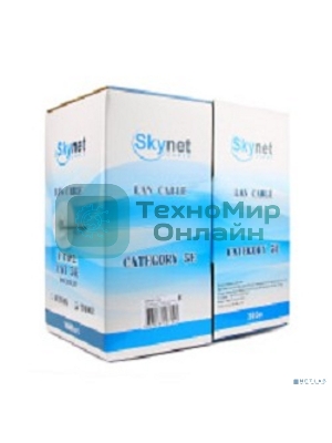 Кабель SkyNet Standart UTP indoor 4x2x0,48, медный, FLUKE TEST, кат.5e, однож., 305 м, box, серый