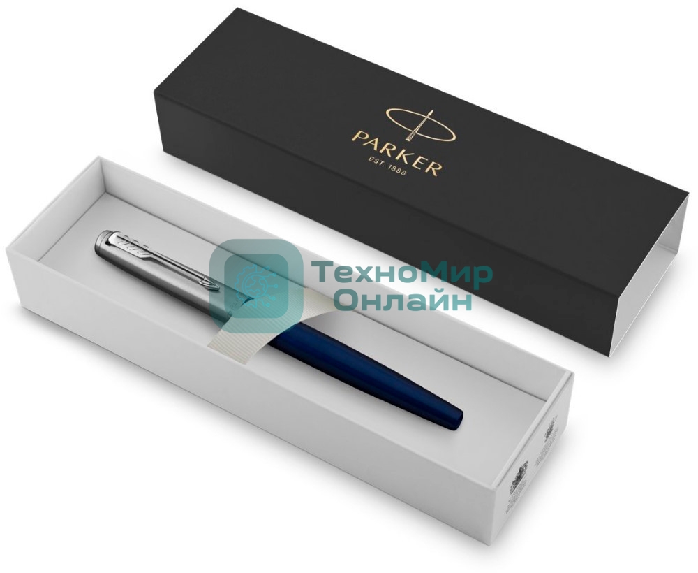 Ручка перьевая Parker Jotter Core F63 (CW2030950) Royal Blue CT, M, сталь нержавеющая, подарочная коробка