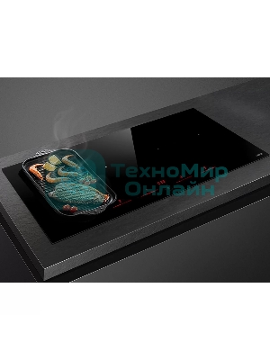 Индукционная варочная панель Elica, 87см, две Bridge zone, сенсорное управление, 9 уровней мощности, Booster, индикатор остаточного тепла, распознование посуды, пауза, подогрев, таймер, черный