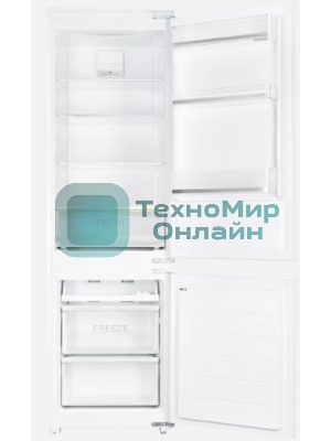Встраиваемый холодильник Kuppersberg NBM 17863, Габариты(ВхШхГ):178.5x54x54,5; Перенавешиваемые двери, Класс энергопотребления А++ (222 кВт/ч), No-frost, 182л/59л, Уровень шума: 41 Дб