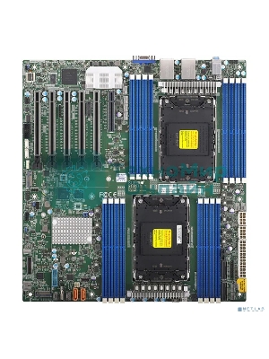Серверная материнская плата Supermicro MBD-X13DAI-T-B, 2xLGA4677, Intel C741, 16xDDR5, 10xSATA, 2xM.2, 5xPCIe 5.0 x16, 1xPCIe 5.0 x8, 1xVGA, 2x 10Gb LAN, 6xUSB 3.0, 2xUSB 2.0, 1xUSB 3.2 Gen 1, E-ATX