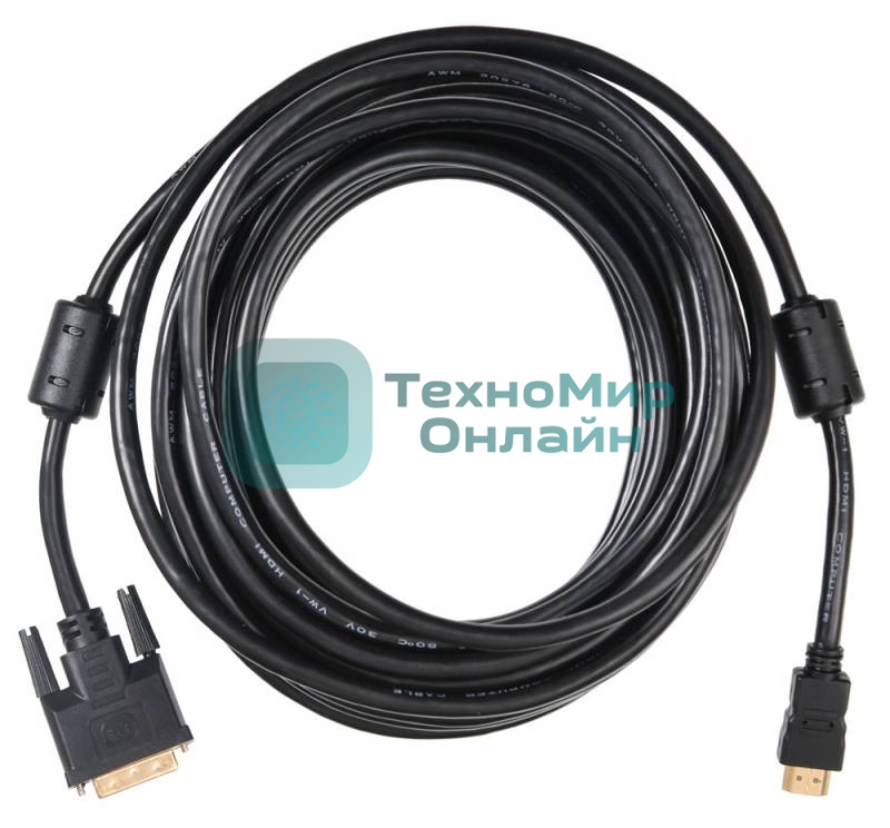 Кабель Buro 24M/19M 10м позол/ферритовые кольца