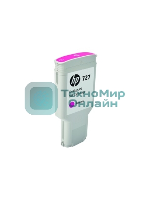 Картридж струйный HP 727 F9J77A пурпурный для HP DJ T1500/T1530/T2500/T2530/T920/T930 (300мл)