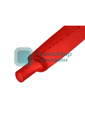Термоусаживаемая трубка Rexant 35,0/17,5 мм, красная, упаковка 10 шт. по 1 м