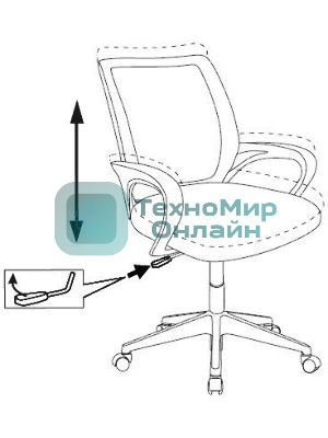 Кресло Бюрократ BuroKIDS 1 W мультиколор, ткань, 120 кг