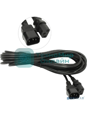 Кабель монитор-компьютер (UPS->уст-во) ExeGate Power EC-10P (С13->С14) VDE-250V-3*1,00-CU, 10A, 10м