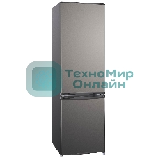 Холодильник Evelux FS 2220 X серый двухкамерный 188/64л морозилка снизу