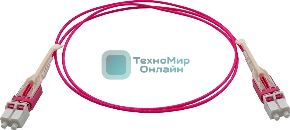 Патч-корд Lanmaster LAN-2LC-2LC/OM4H-1.0 2x50/125 OM4 LC дуплекс-LC дуплекс 1м LSZH розовый