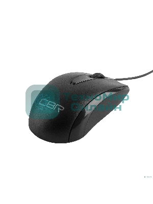 Мышь проводная CBR CM 124 черный, 1000 dpi, USB, кнопки - 3