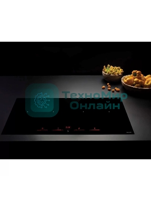 Индукционная варочная панель Elica, 87см, две Bridge zone, сенсорное управление, 9 уровней мощности, Booster, индикатор остаточного тепла, распознование посуды, пауза, подогрев, таймер, черный