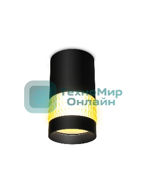 Светильник Ambrella light TN375 SBK/TI черный песок/янтарь GU5.3 D65*117