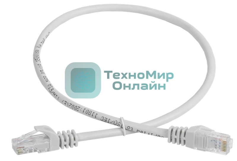 Шнур коммутационный Cat.5e UTP 5м серый GENERICA